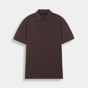 kayvio mens pique polo shirt brown