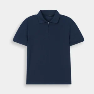 kayvio mens pique polo shirt plain navy