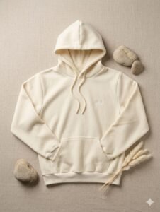 Essential Pullover Fleece Hoodie – Cream