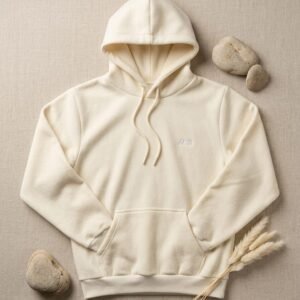 Essential Pullover Fleece Hoodie – Cream