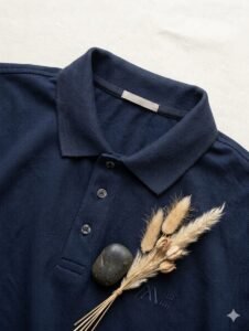 mimi essential pique polo – navy blue