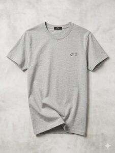 mimi fashion | essential grey crew neck tee – summer collection 2026