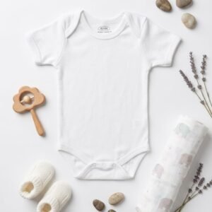 Collections organic cotton interlock baby romper | short sleeve onesie pack of 3
