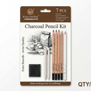 Keep Smiling 7 Pcs Charcoal Pencil Kit