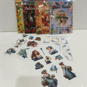 vintage retro lady & queen journaling sticker set (old days series)